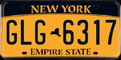 NY license plate GLG6317