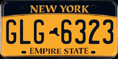 NY license plate GLG6323