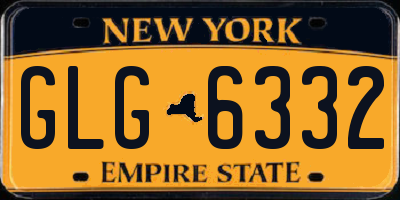 NY license plate GLG6332