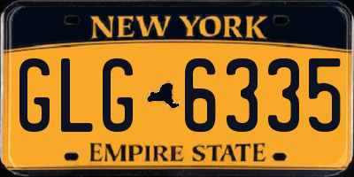 NY license plate GLG6335