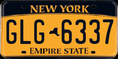 NY license plate GLG6337