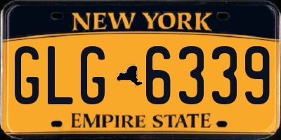 NY license plate GLG6339