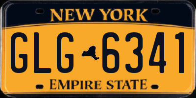 NY license plate GLG6341