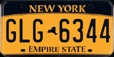 NY license plate GLG6344