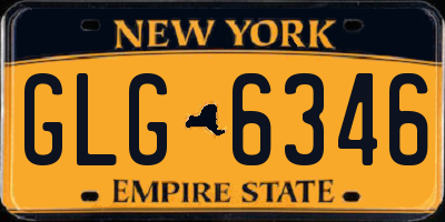NY license plate GLG6346