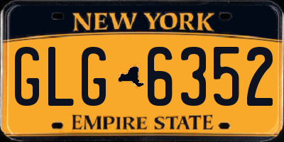 NY license plate GLG6352