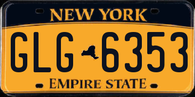 NY license plate GLG6353