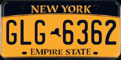NY license plate GLG6362