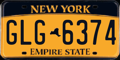 NY license plate GLG6374