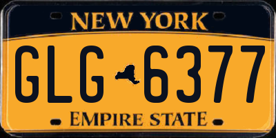 NY license plate GLG6377