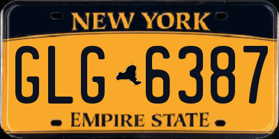 NY license plate GLG6387