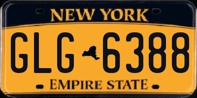 NY license plate GLG6388