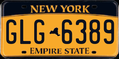 NY license plate GLG6389