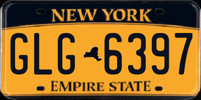 NY license plate GLG6397