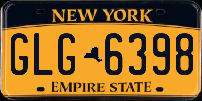 NY license plate GLG6398