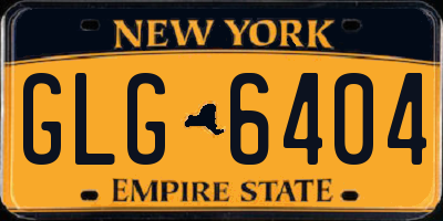 NY license plate GLG6404