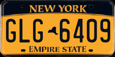 NY license plate GLG6409