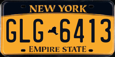 NY license plate GLG6413