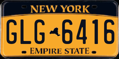 NY license plate GLG6416