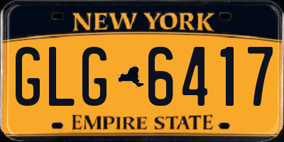 NY license plate GLG6417