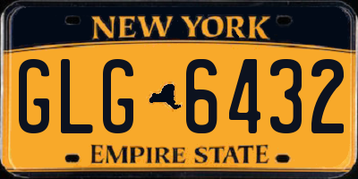 NY license plate GLG6432