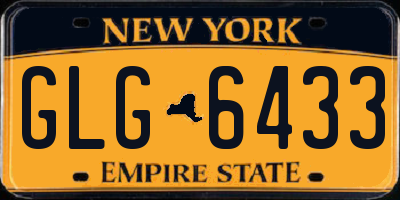 NY license plate GLG6433