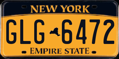 NY license plate GLG6472