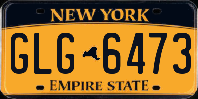 NY license plate GLG6473