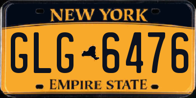 NY license plate GLG6476