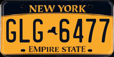 NY license plate GLG6477