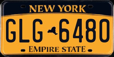 NY license plate GLG6480