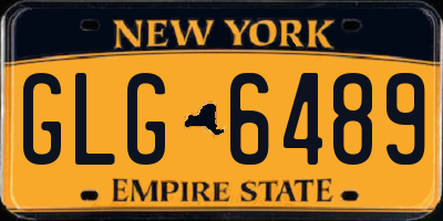 NY license plate GLG6489