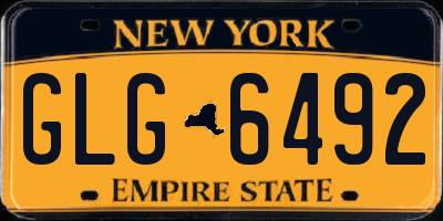 NY license plate GLG6492