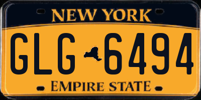 NY license plate GLG6494