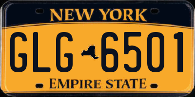 NY license plate GLG6501