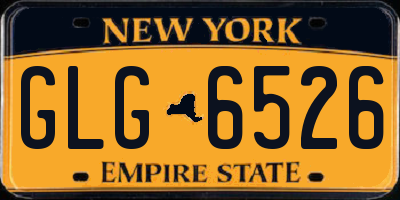 NY license plate GLG6526