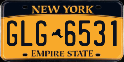 NY license plate GLG6531