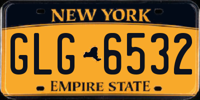 NY license plate GLG6532