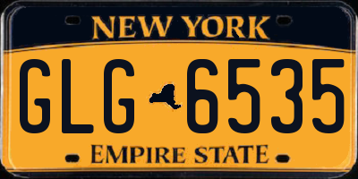 NY license plate GLG6535