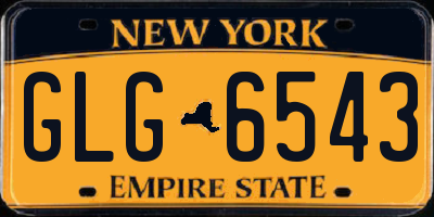 NY license plate GLG6543