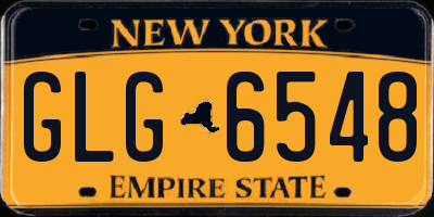 NY license plate GLG6548