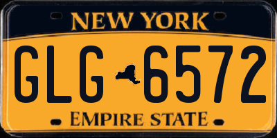 NY license plate GLG6572