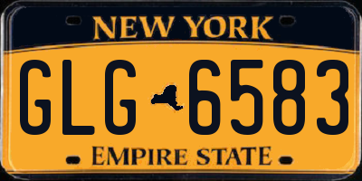 NY license plate GLG6583