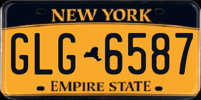 NY license plate GLG6587