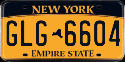 NY license plate GLG6604