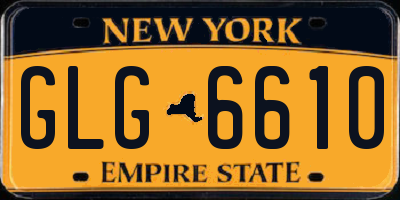 NY license plate GLG6610