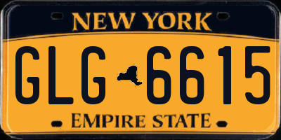 NY license plate GLG6615