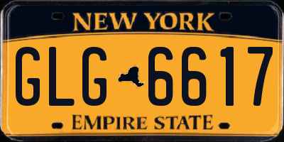 NY license plate GLG6617