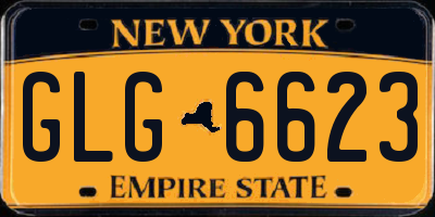NY license plate GLG6623