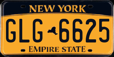 NY license plate GLG6625